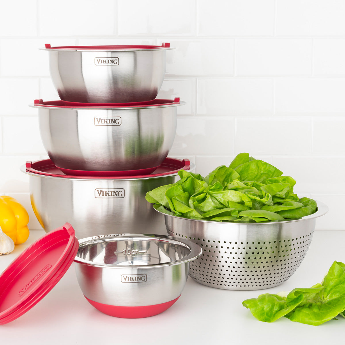 Viking 10-Piece Stainless Steel Mixing Bowl Set